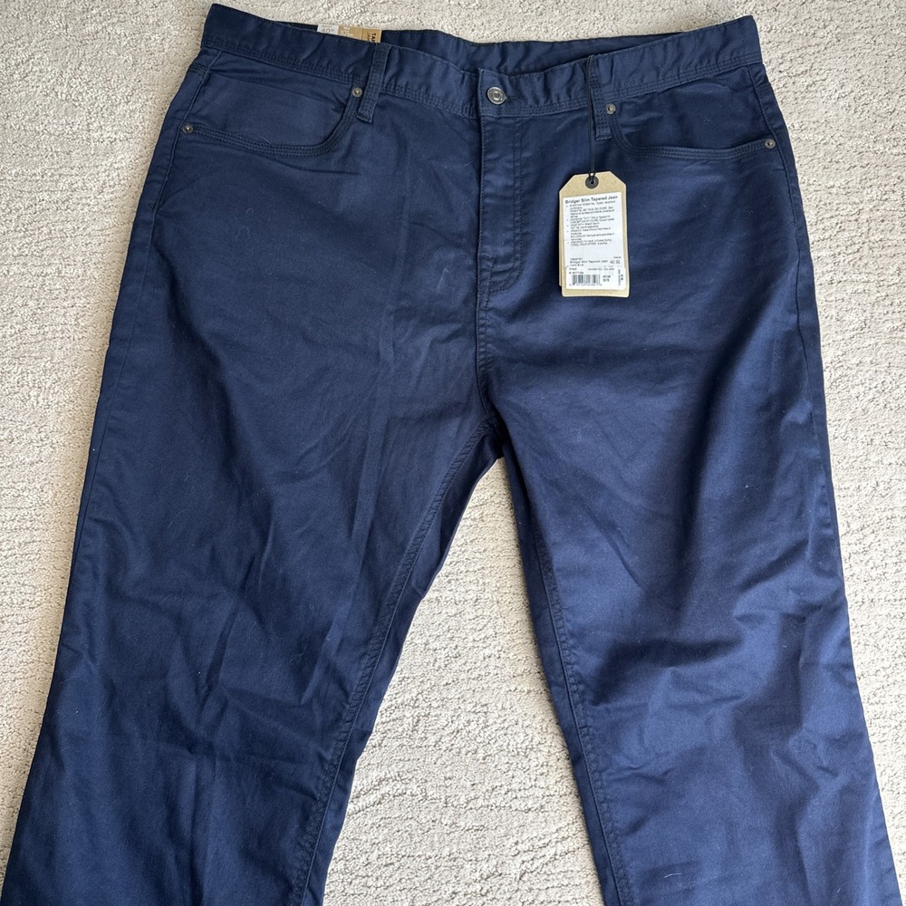 Men's NEW PrAna 40x32 Brion Slim Tapered‎ Jean Blue Outdoor Hiking - Picture 3 of 6